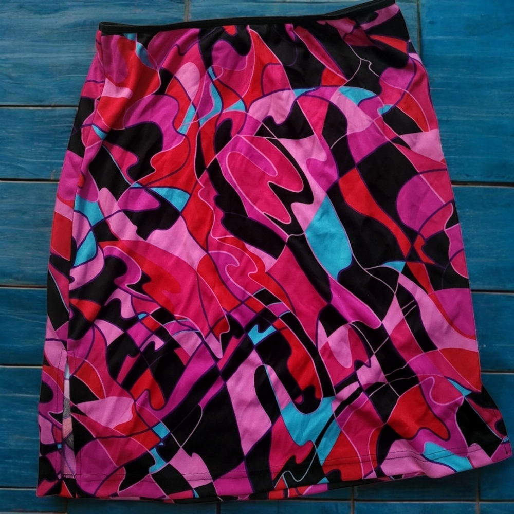 Vintage Y2k Anxiety Cafe Midi Skirt